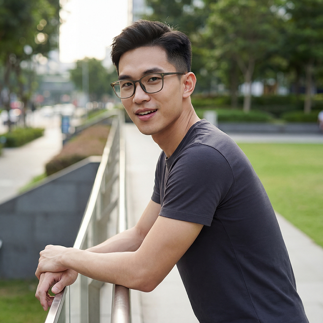 OWNDAYS | SUN Tan Brown Full Rim Wellington left side